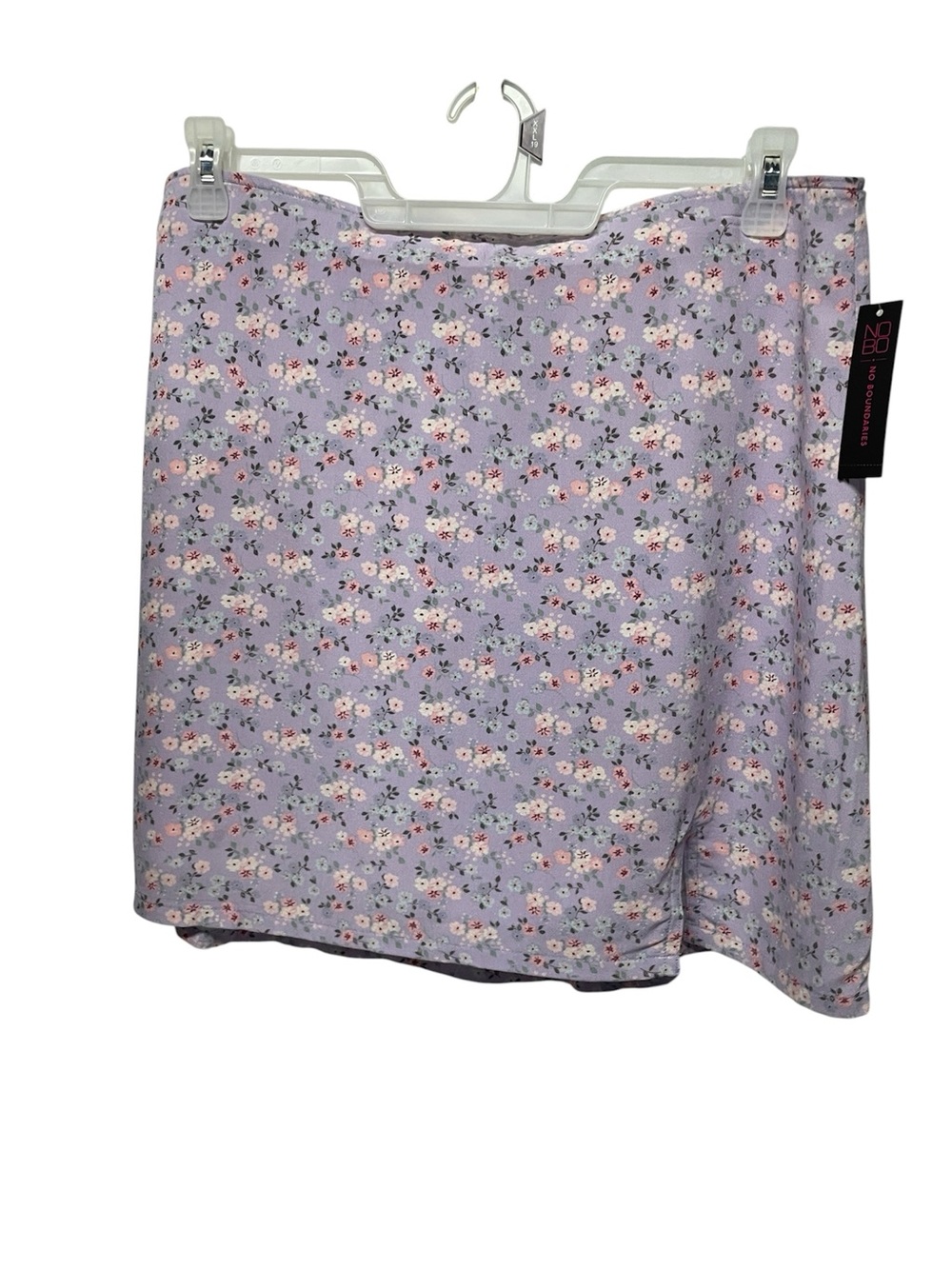 No Boundaries Lilac Floral Mini Skirt - Pink & White Flowers NWT XXL